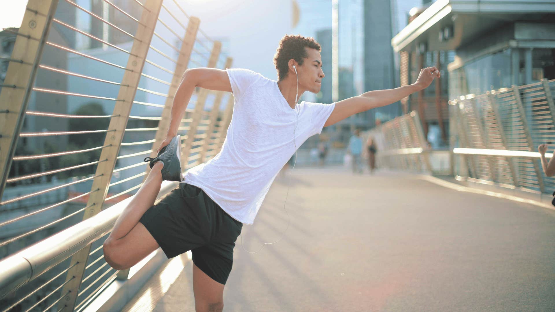 successful man staying active