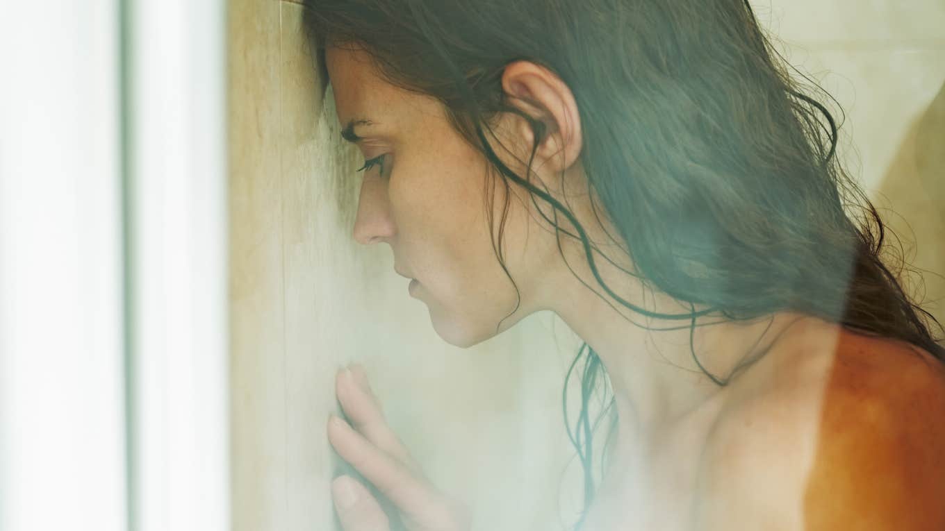 Woman in shower after giving consent but getting bruises in return