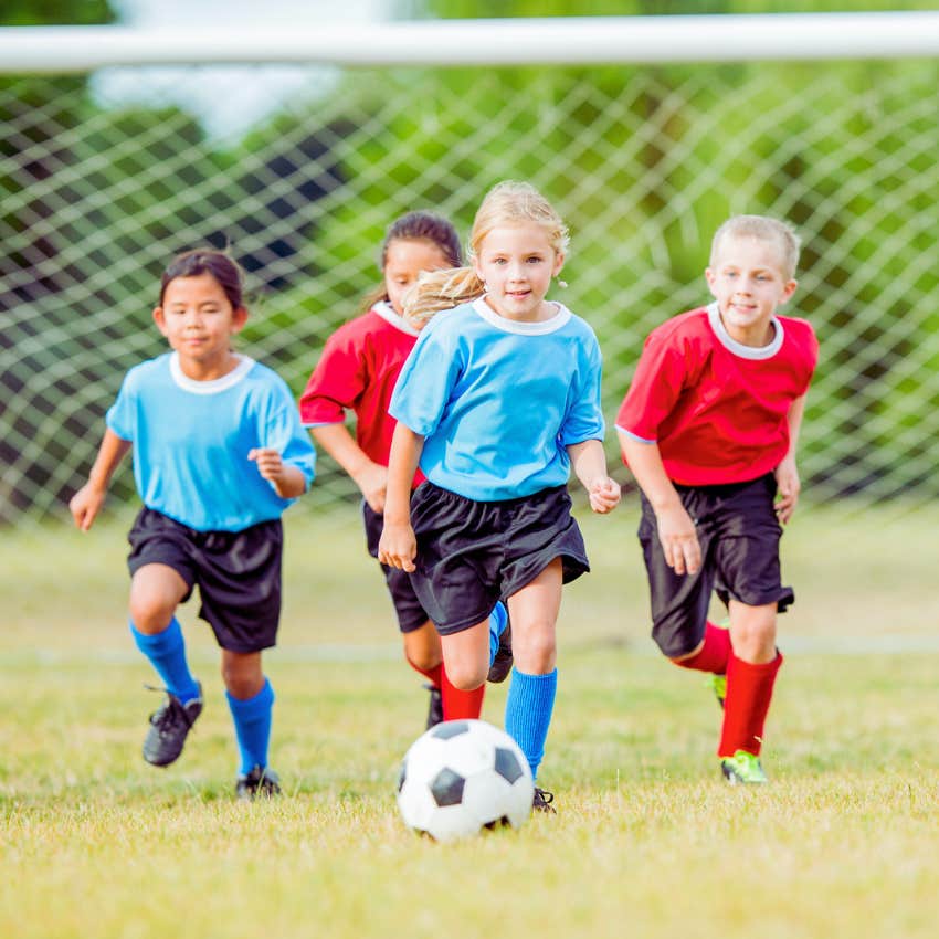 kids playing soccer
