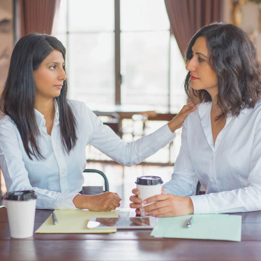 mother and daughter having a difficult talk