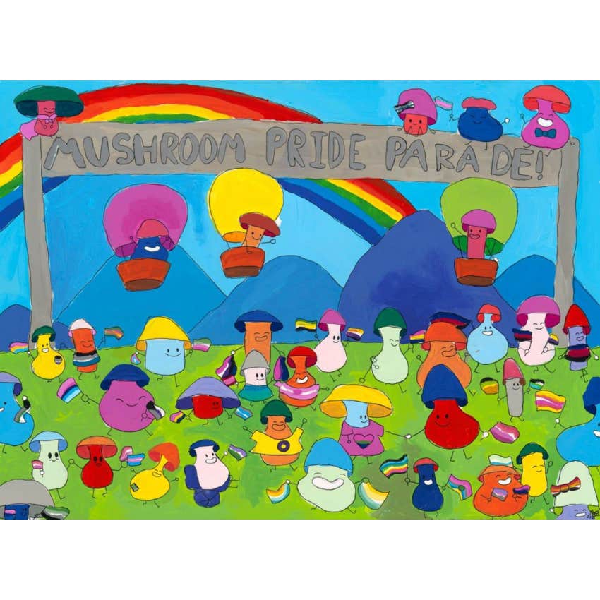 Mushroom Pride Parade painting