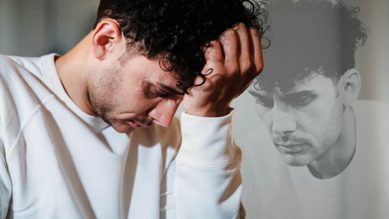 The One Taboo Nobody Wants To Talk About: Suicide Depressed, unhappy man- taboo conversations we need to have about suicide