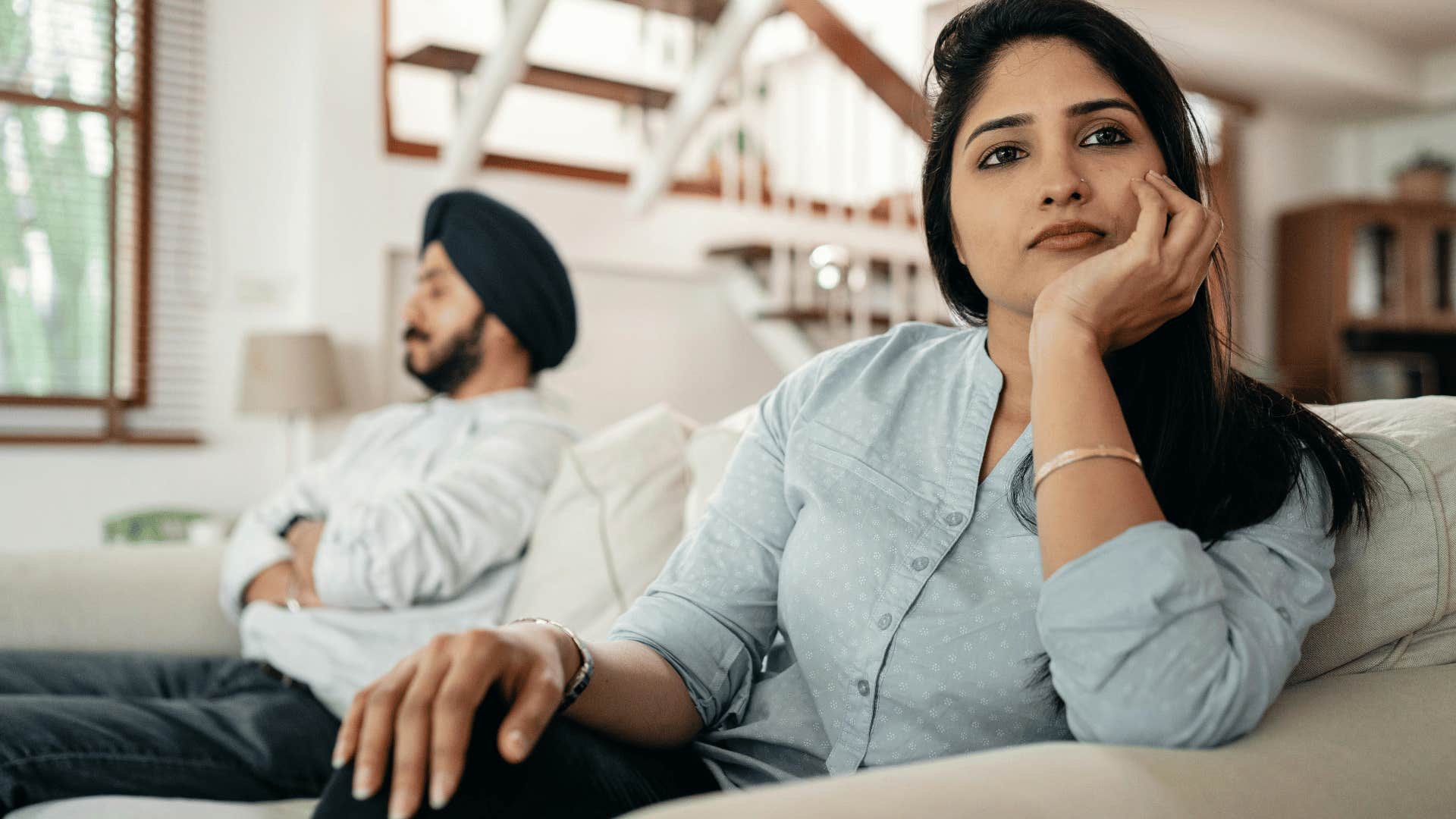 woman ignoring her problems