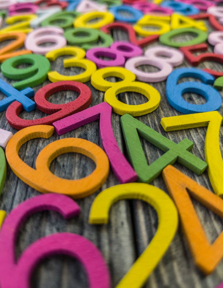 Close up image of numbers covering the floor of new home