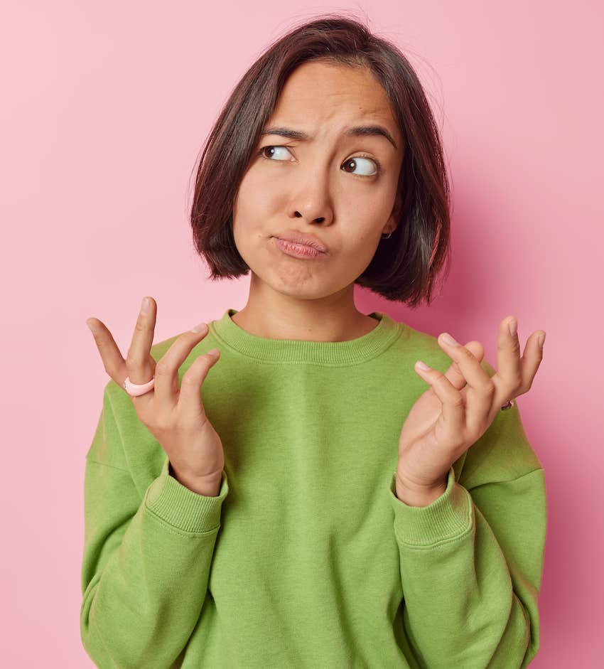 Questioning woman imagines getting her career back on track