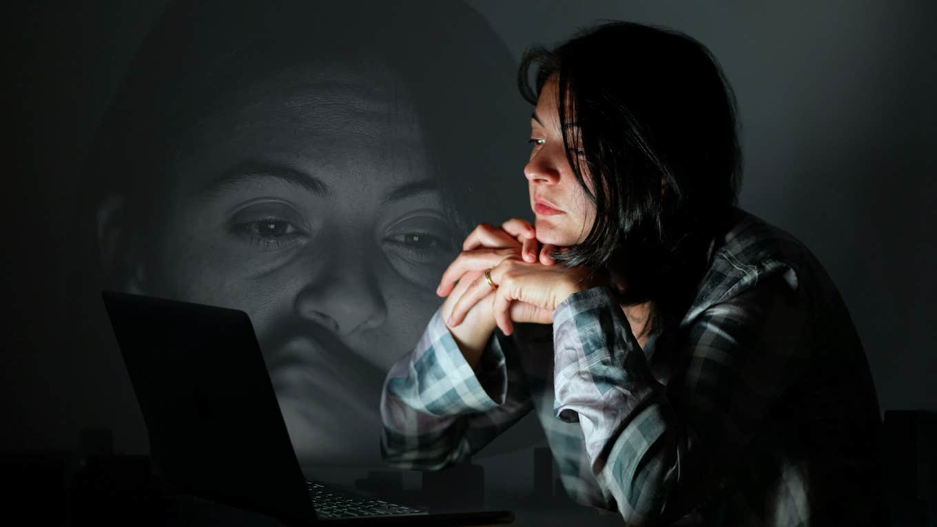 A Sign Of Sad-Fishing Woman sad fishing, online