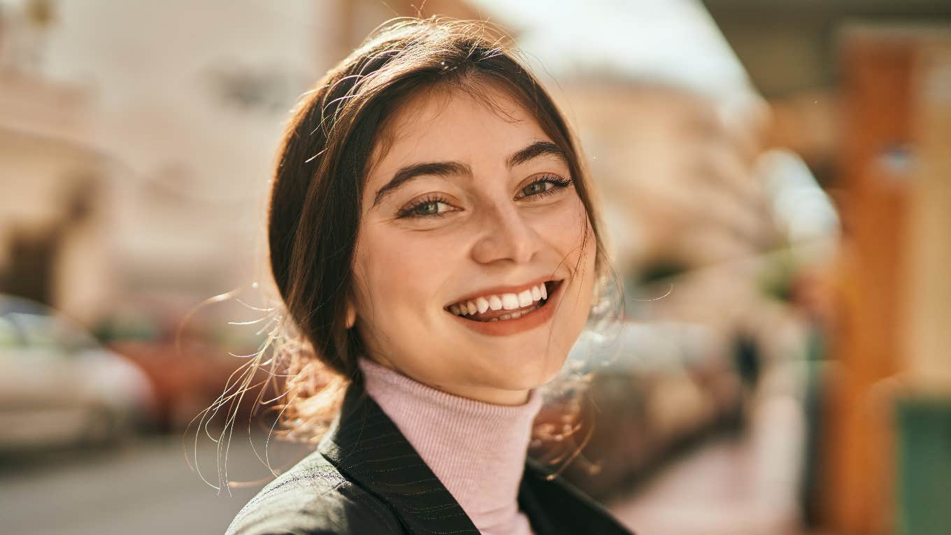 Uncomfortable Signs You're About To Be Genuinely Happy With Your Life beautiful woman smiling teeth