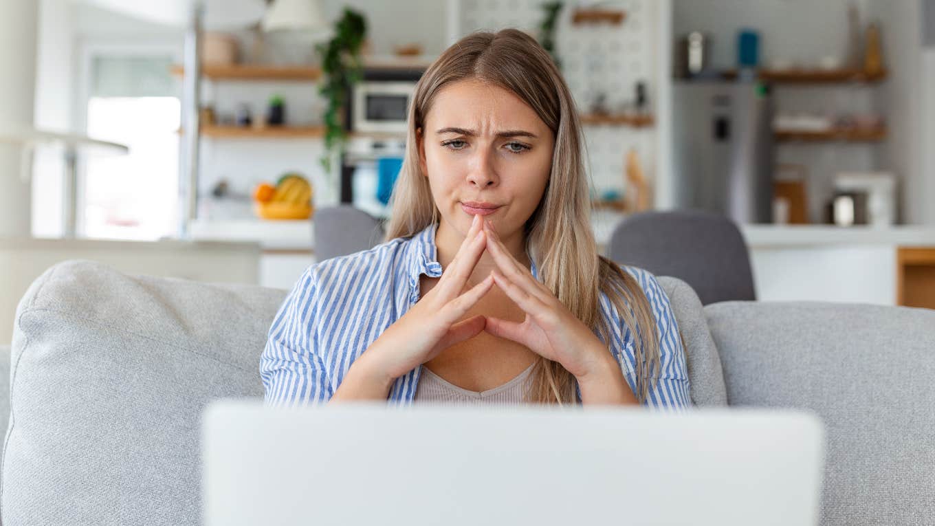 Teacher Emails A Mom Because He Was Offended Her Little Boy Said She She Was Prettier Than His Wife Confused mom reading an email from her son's teacher
