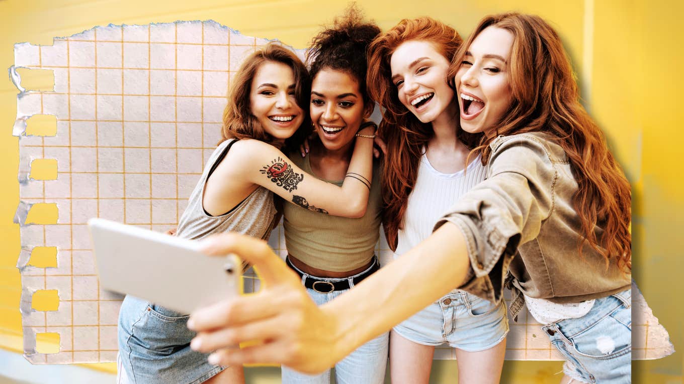 Things Genuinely Happy People Know Group of happy friends together, taking a photo