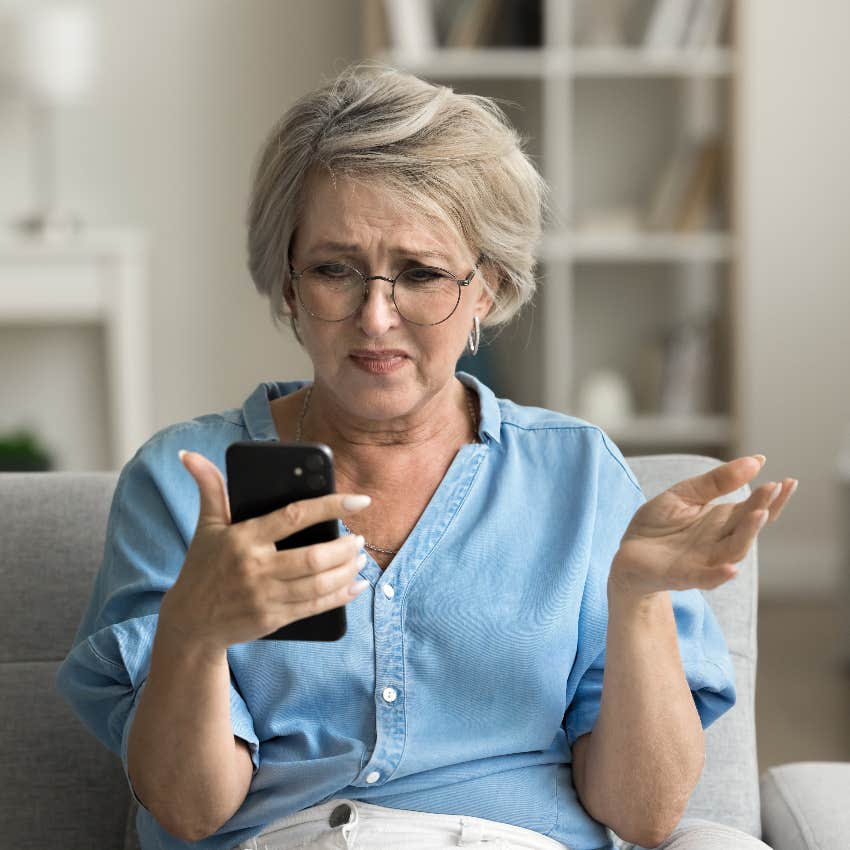 Upset wife on phone