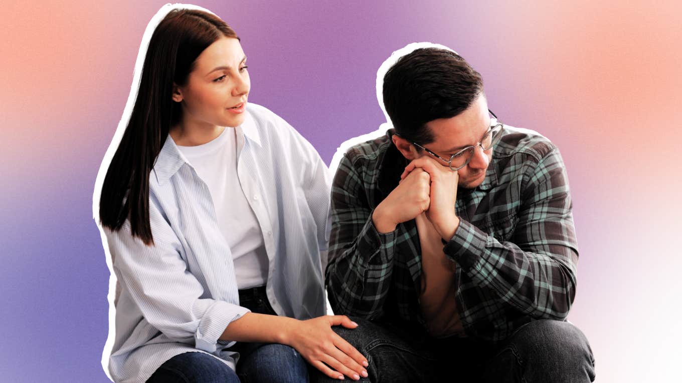 How To Get Him Back Woman apologizing to her partner, in hopes to get him back