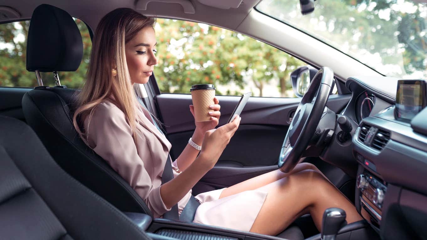 Woman 'Pretended' To Go To Work For 2 Weeks Because Of Anxiety Before Getting Fired Woman pretending to go to work while sitting in her car