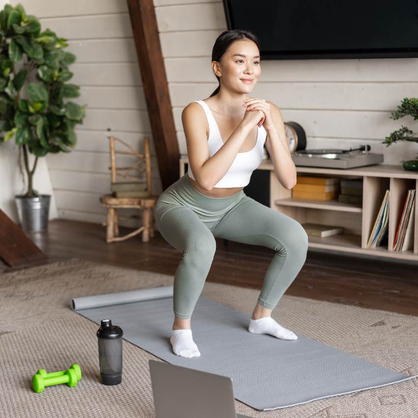 woman squatting