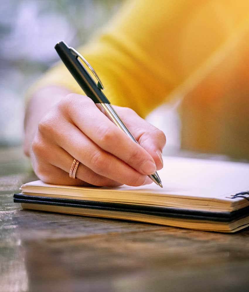 woman writing