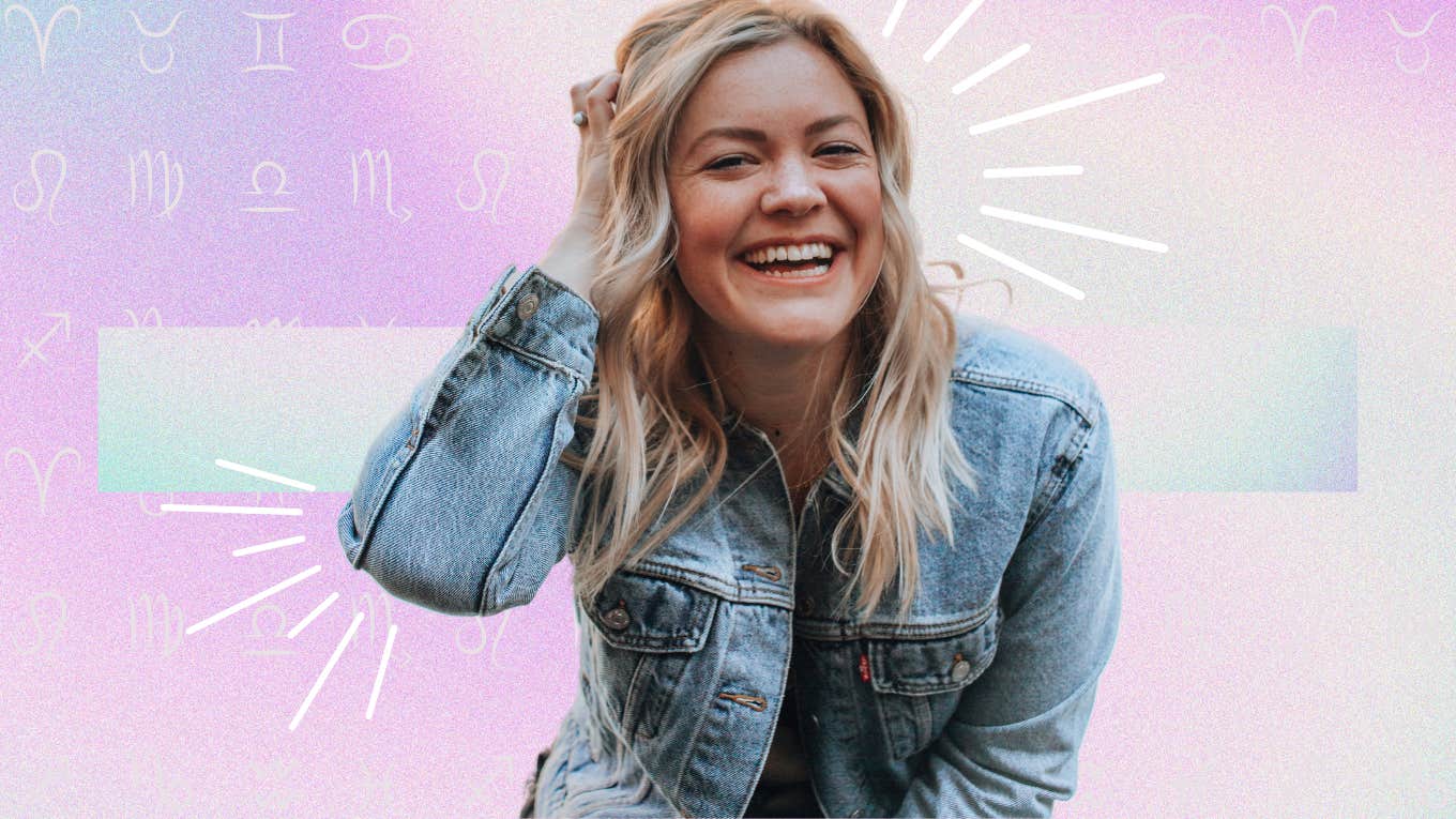 Zodiac Signs With The Best Horoscopes When Neptune Retrograde Begins On July 2, 2024 smiling woman with best horoscope on july 2