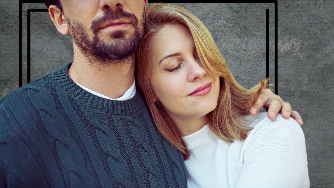 Why you feel trapped by romantic relationships Man and woman cuddling, man feels trapped in the relationship