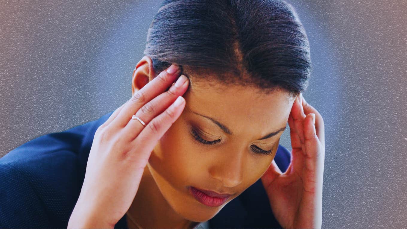 Basic Ways You Accidentally Sabotage Your Life Woman thinks hard about the basic ways she has been sabotaging her life.