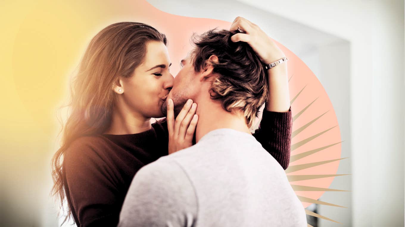 Couple embraced in a make out session