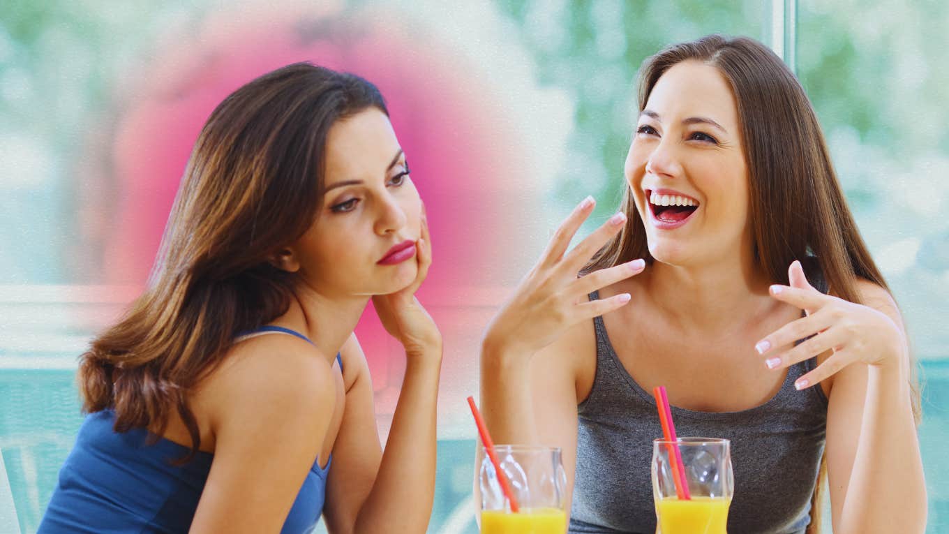 Woman does not recognize that she is in a toxic friendship with a frenemy.