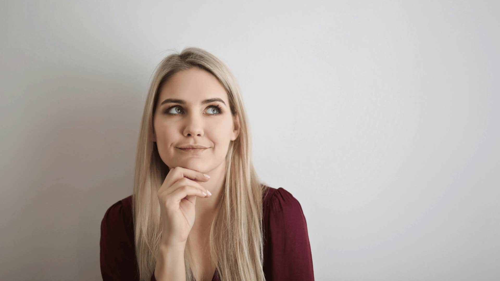 woman thinking deep