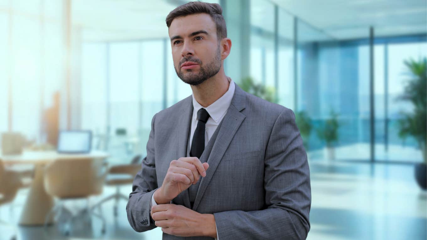 Narcissists Have Higher Salaries & Psychopaths Get Hired Faster Narcissist man standing in a fancy office.