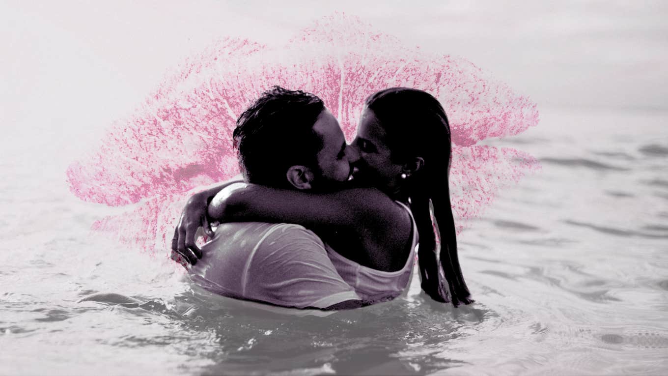 Old-Fashioned Rules The Best Kissers Have Memorized Couple kissing in the ocean has the old-fashioned rules memorized.