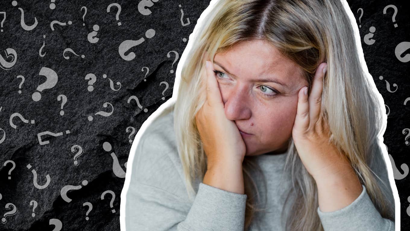 sad woman question