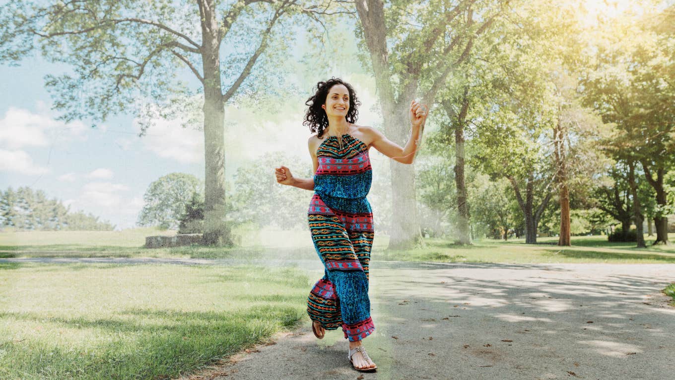 Ways To Rejoin Society After A Devastating Divorce woman joyfully rejoining society after a devastating divorce