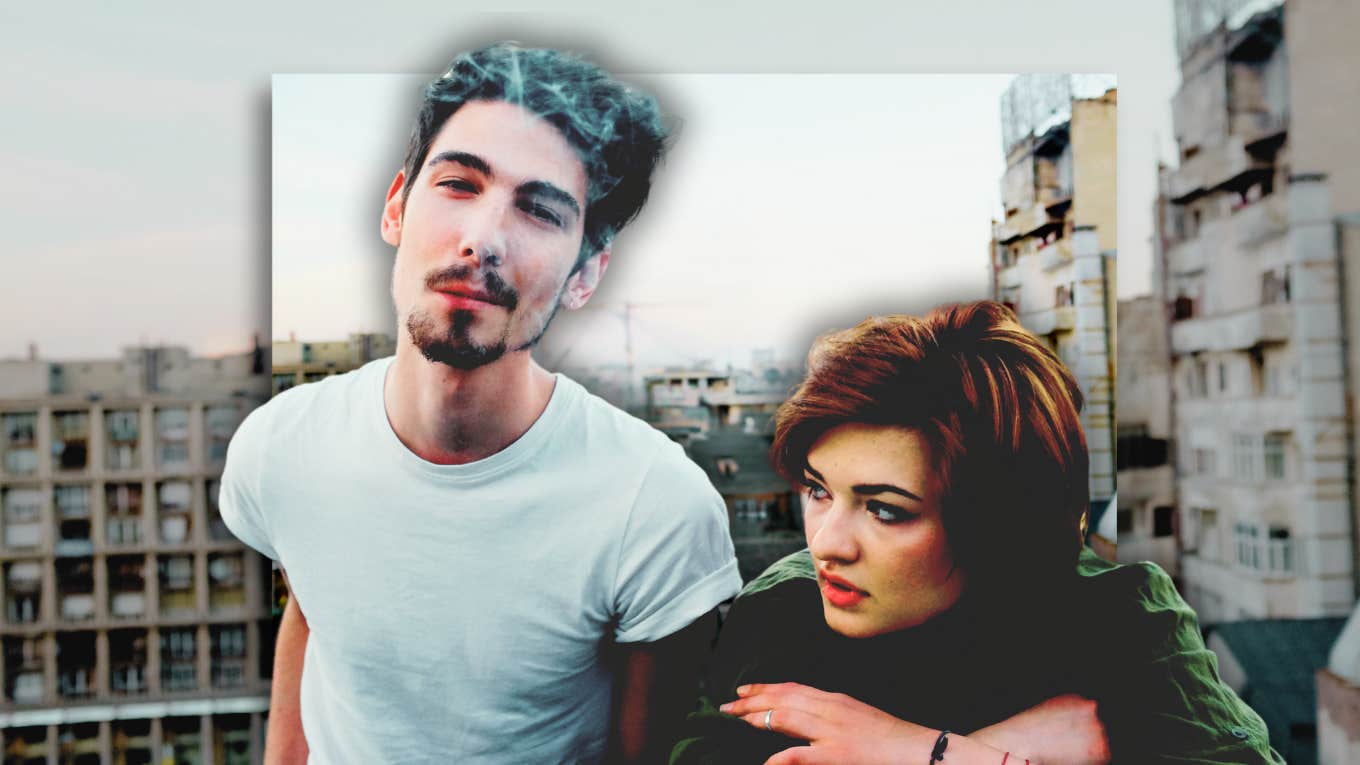 Woman with her narcissist partner 