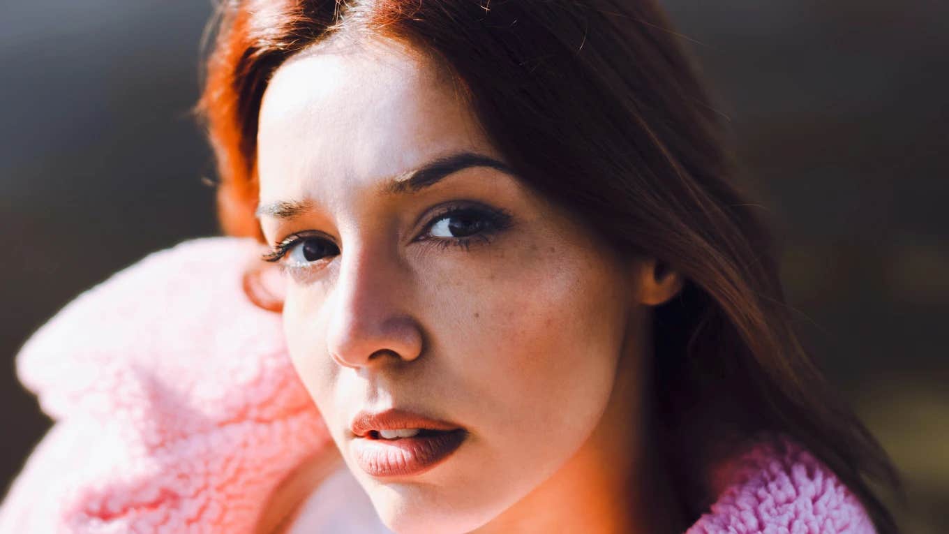 serious woman dealing with anguish