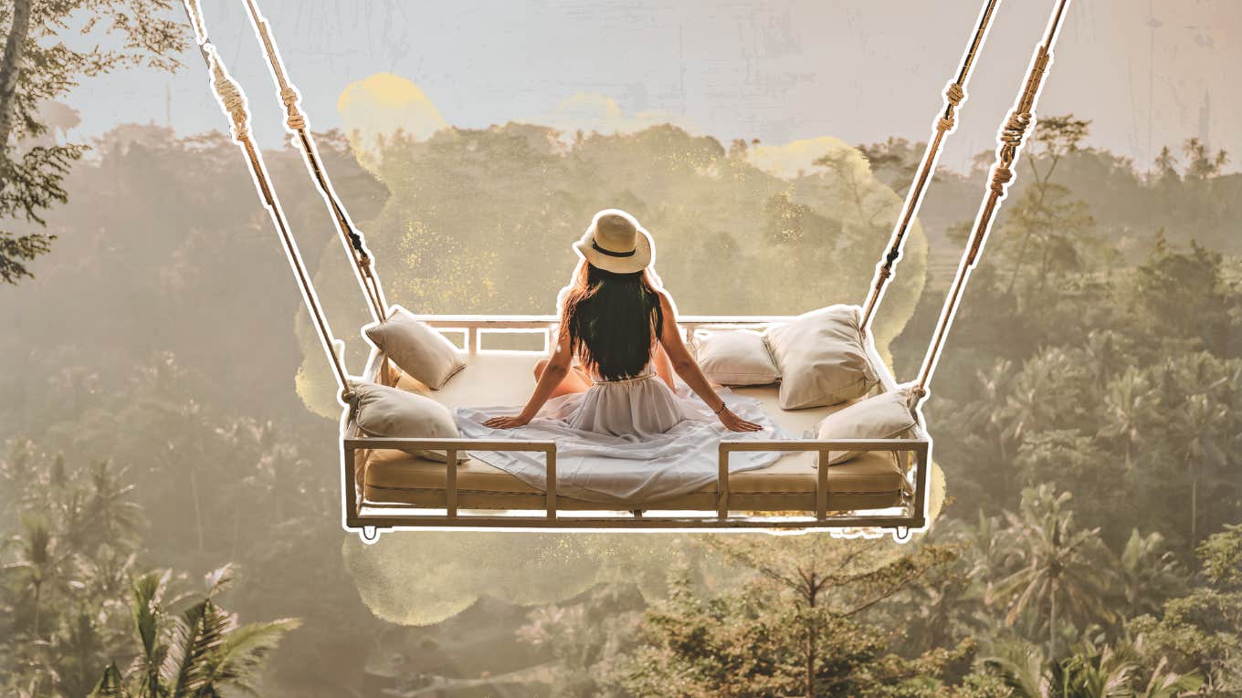 Therapists Reveal Best Way To Feel Your Feelings (Without Talking) Woman sitting in silence, feeling her feelings without talking