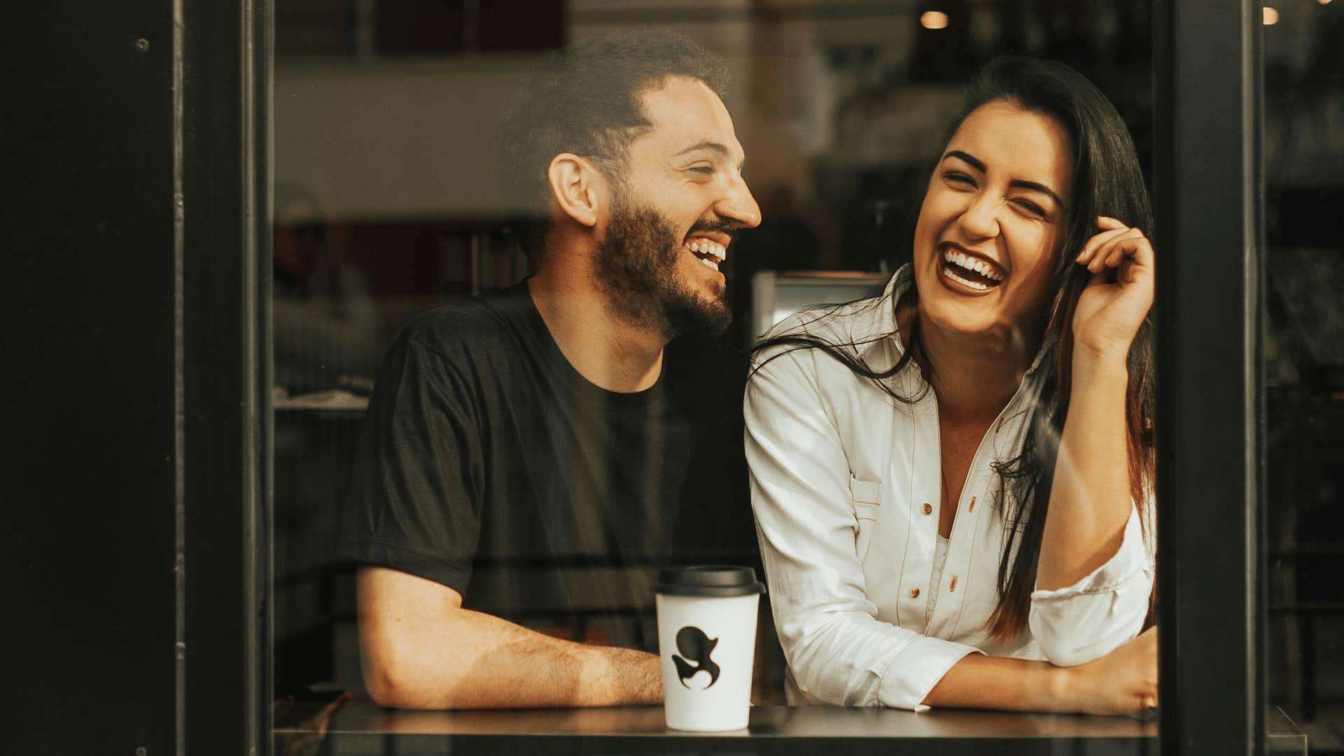 couple laughing