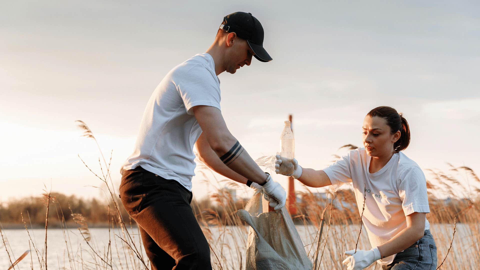 helpful people cleaning up messes