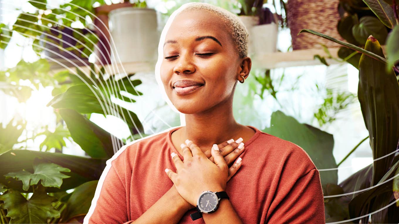 Ways To Turn Your Anxiety Into Something Powerful Woman focusing on mindful breath work, turning anxiety into something powerful