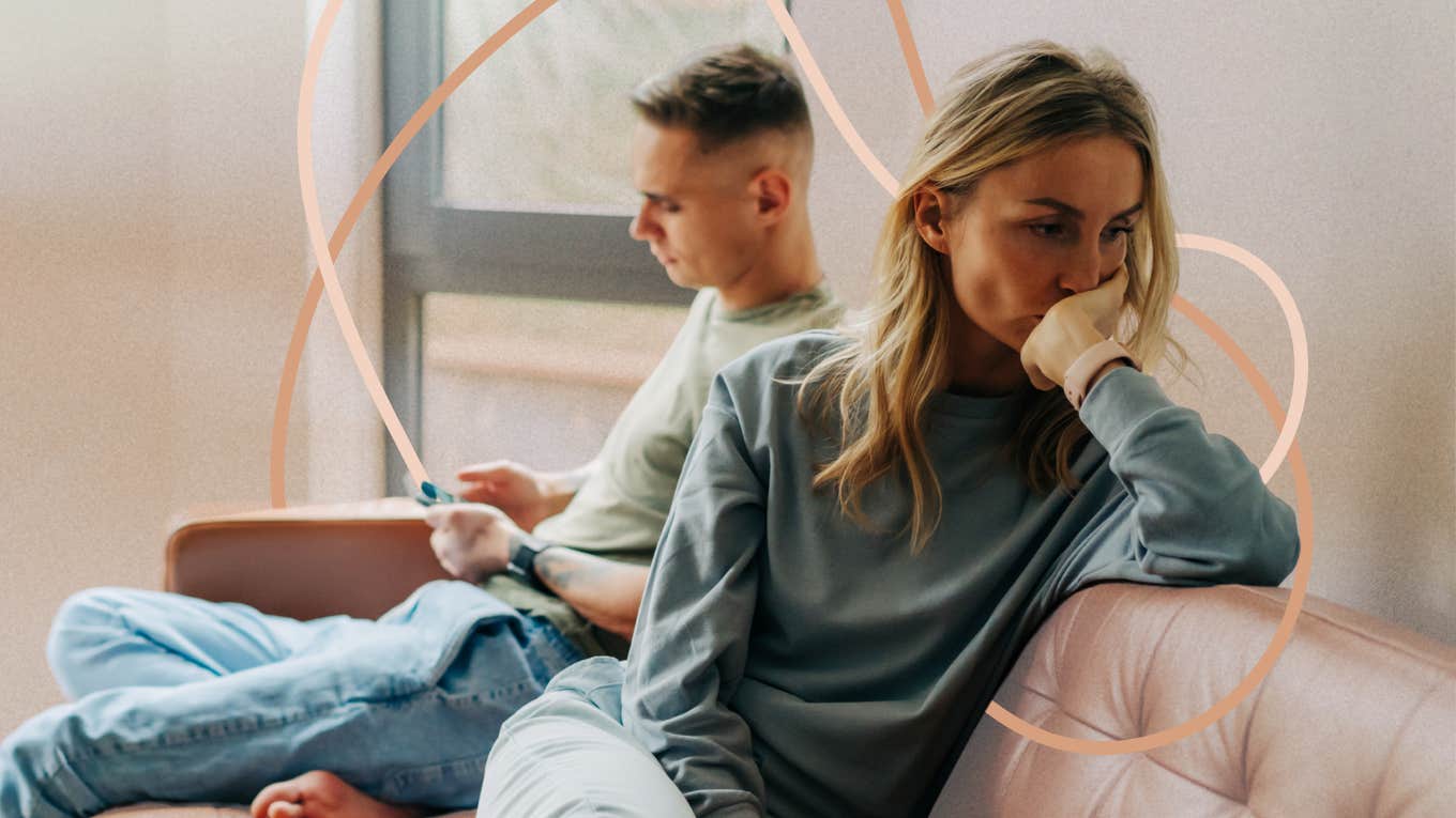 If A Partner Suddenly Pulls Away, It's Likely For These 3 Tragic Reasons Woman pulls aways from her partner suddenly for a tragic reason.