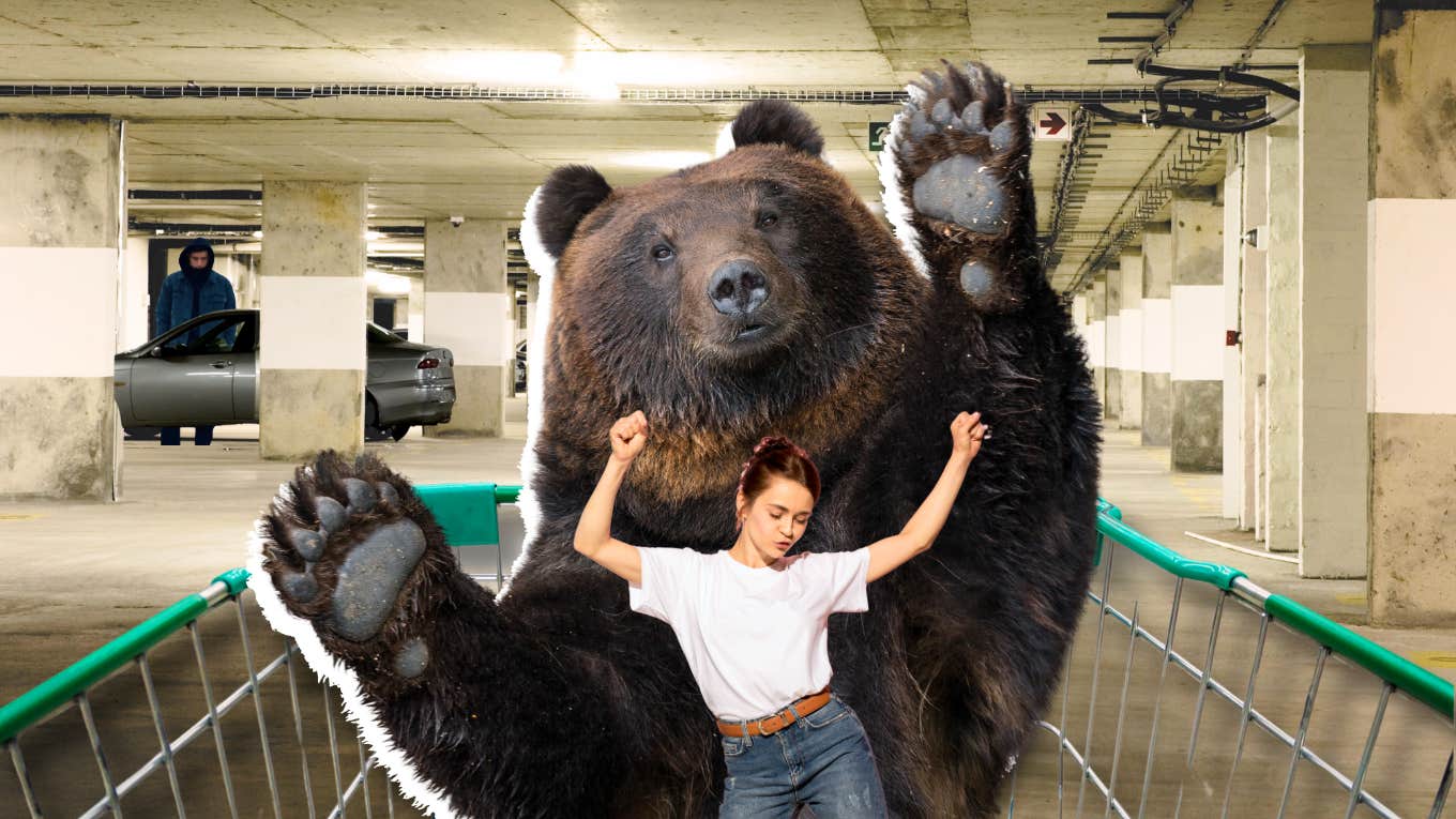 Therapist-Approved Techniques For Conquering Your Biggest Fears Woman walking to car in a dark parking garage, conquering fears. Facing the Bear.