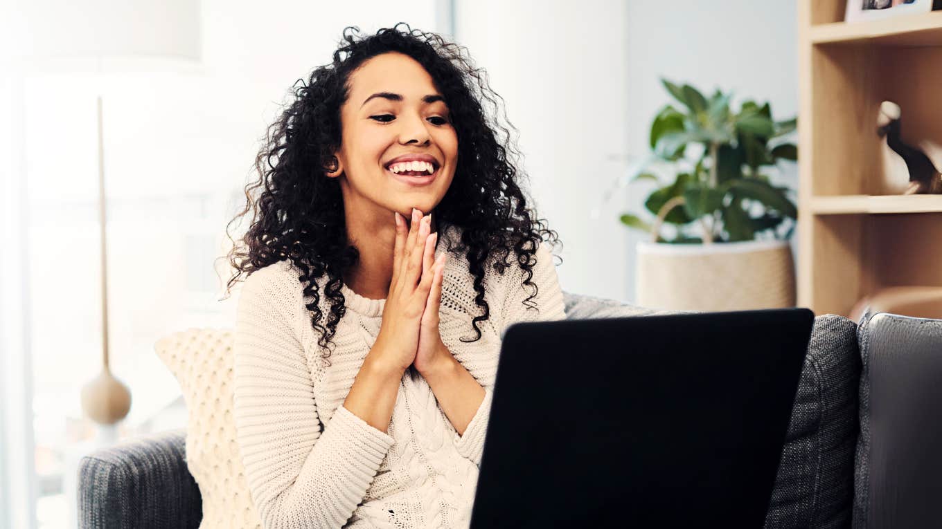 Habits Of A Truly Promotable Employee, According To Psychology Woman receiving promotion via zoom