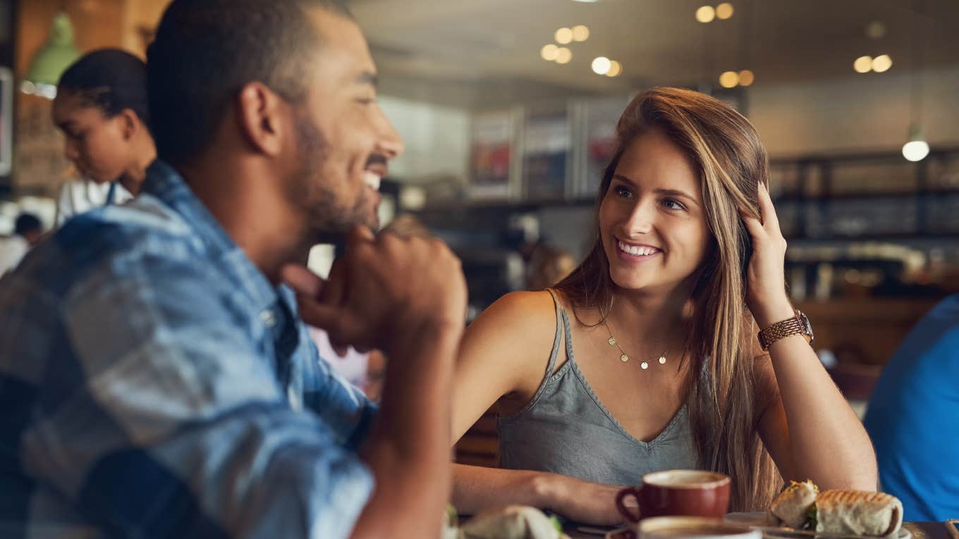 Man Refuses To Approach Women That He Knows He Can't Afford couple on a date in a cafe