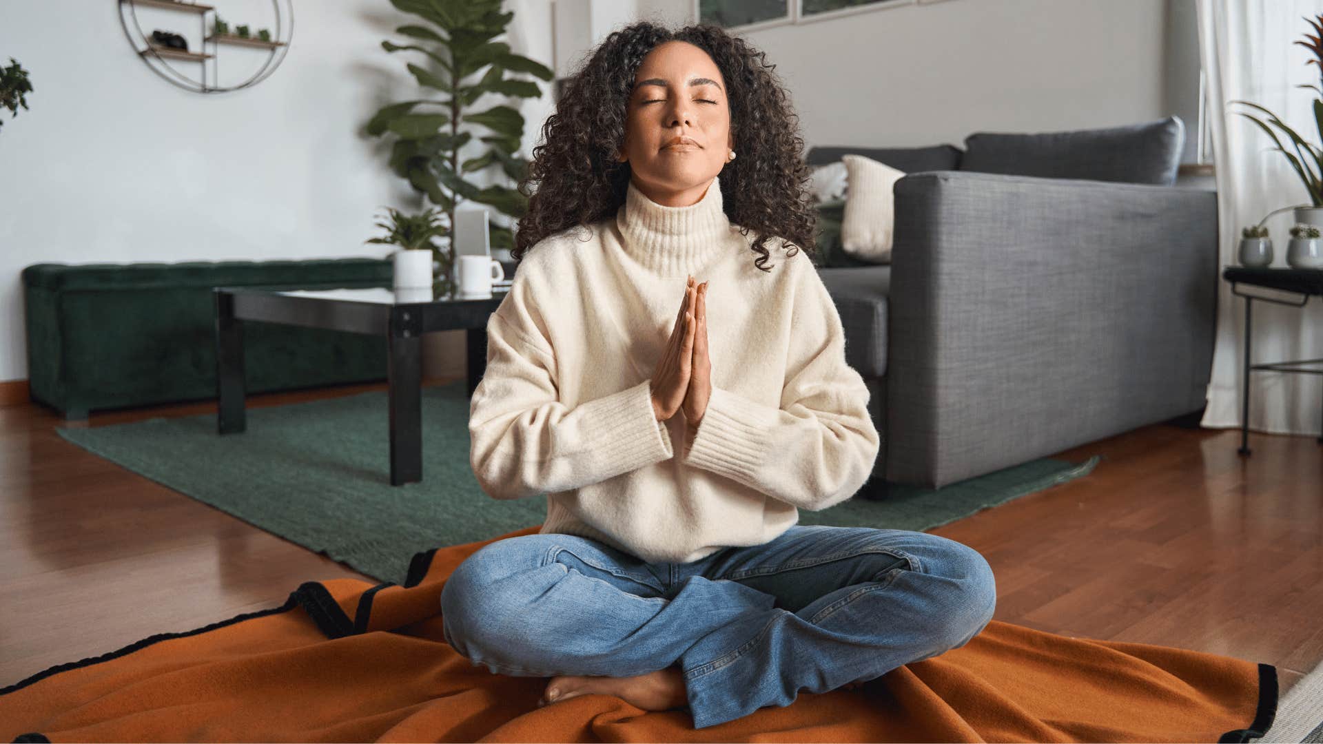 woman meditating