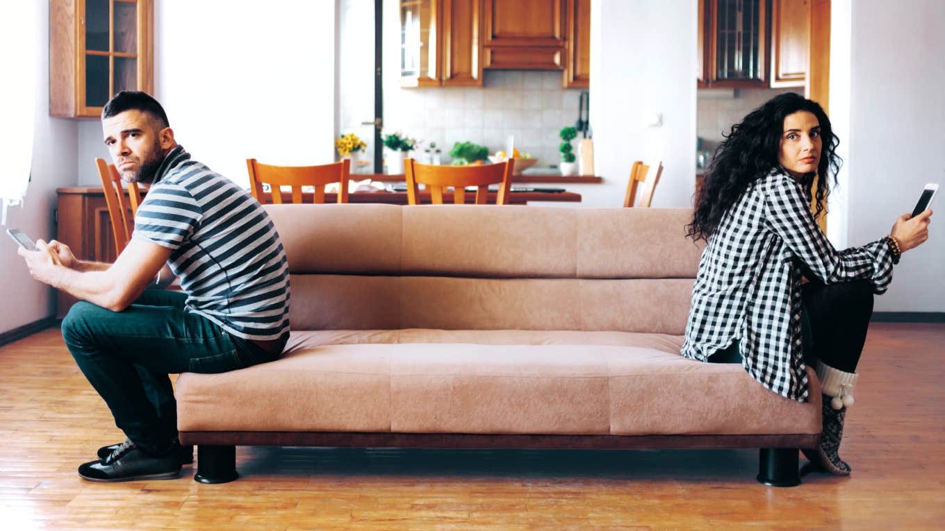 Every Marriage Goes Through The 'Two-Year Syndrome' — If You Can Get Through It, You're Golden Marriage going through two year syndrome, feeling disconnected.