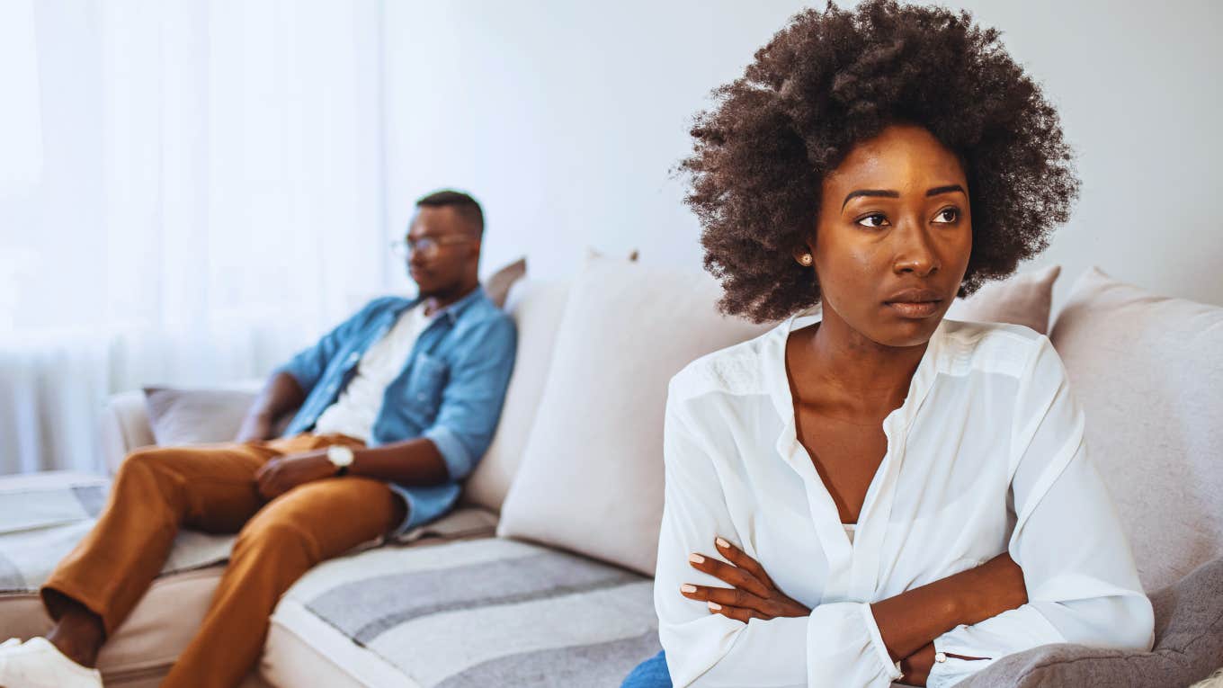 Subtle Signs A Man Doesn't Love You, He Only Loves Using You Woman notices the subtle signs that her man doesn't love her, and is only using her.