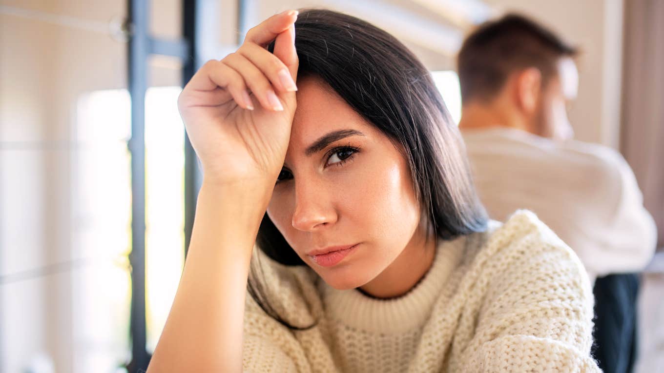 Relatable Signs Someone Is Stuck In A Lonely Marriage Woman stuck in a lonely marriage