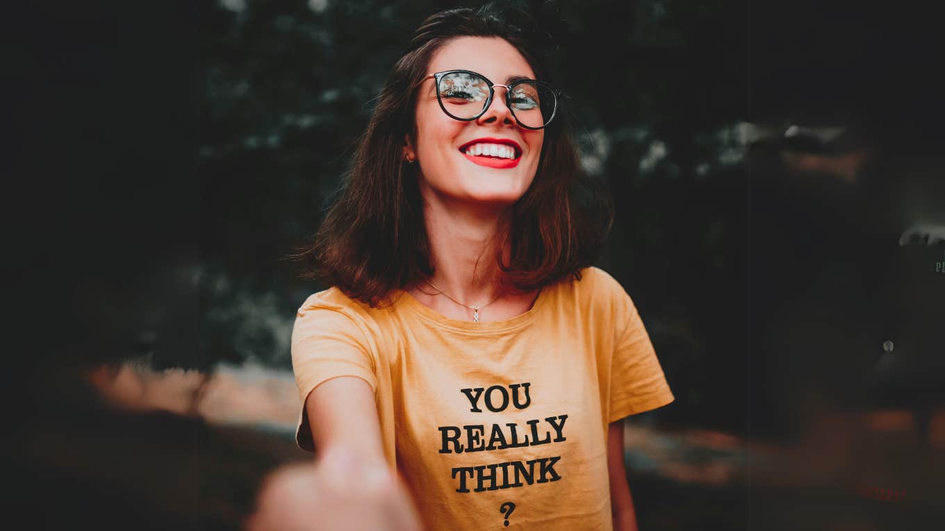 Super-Small Things That'll Bring Big Happiness To Your Life Fast Smiling woman finding happiness in her life.