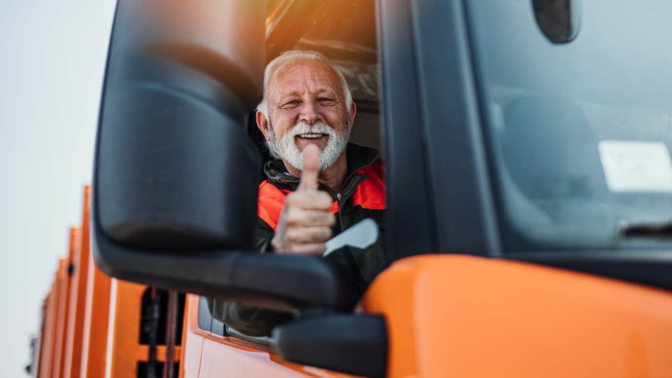 Stranger Moved By Father's Response To His Son Telling Him He Wants To Be A Garbage Truck Driver Happy garbage truck driver