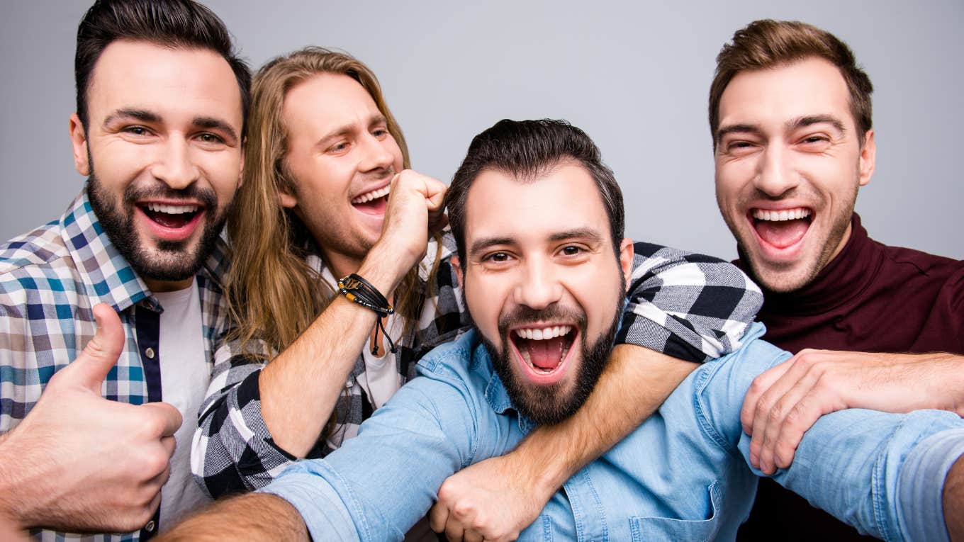 Wife Discovers Her Husband Stayed In A Villa With Escorts For His Friend's Bachelor Party group of guys horsing around during bachelor party