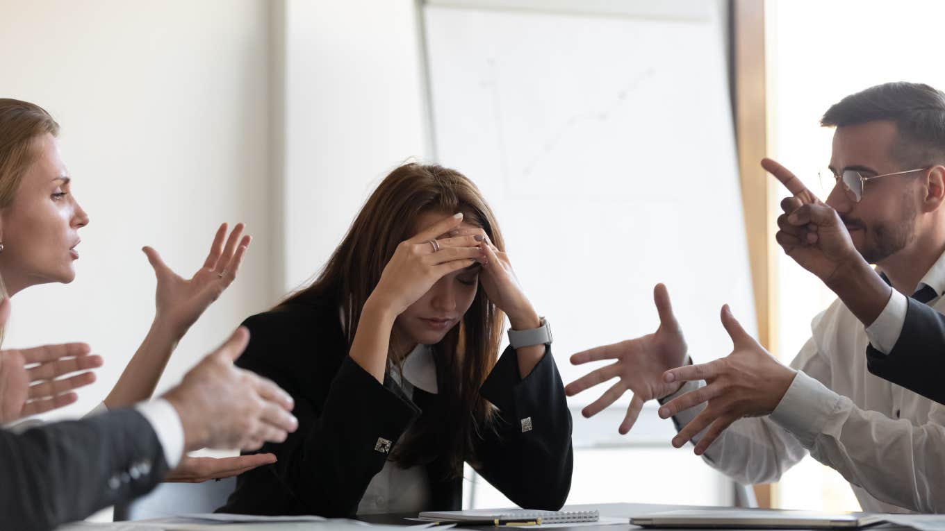 Election-Related Stress And 'Incivility' Costs Employers Billion A Day group of workers arguing with each other