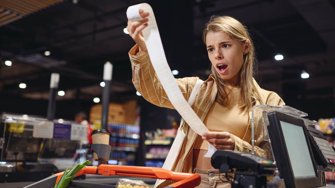 Grocery Store Already Raising Prices To Prepare For Trump's Tariff Proposals Woman shocked by raising grocery store prices