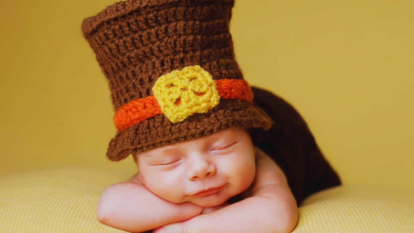 Mother-In-Law Refuses To Hold 2-Month-Old Granddaughter Because She Wasn’t Dressed In The Outfit She Bought Her For Thanksgiving baby dressed in thanksgiving outfit