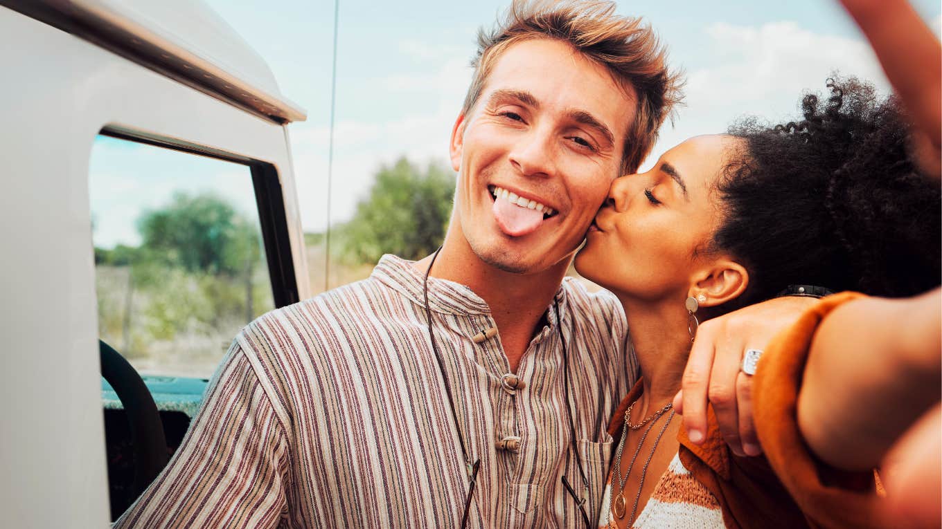 The Secret Of Couples Who Just Click, According To Psychology Couple that just clicks, being silly.