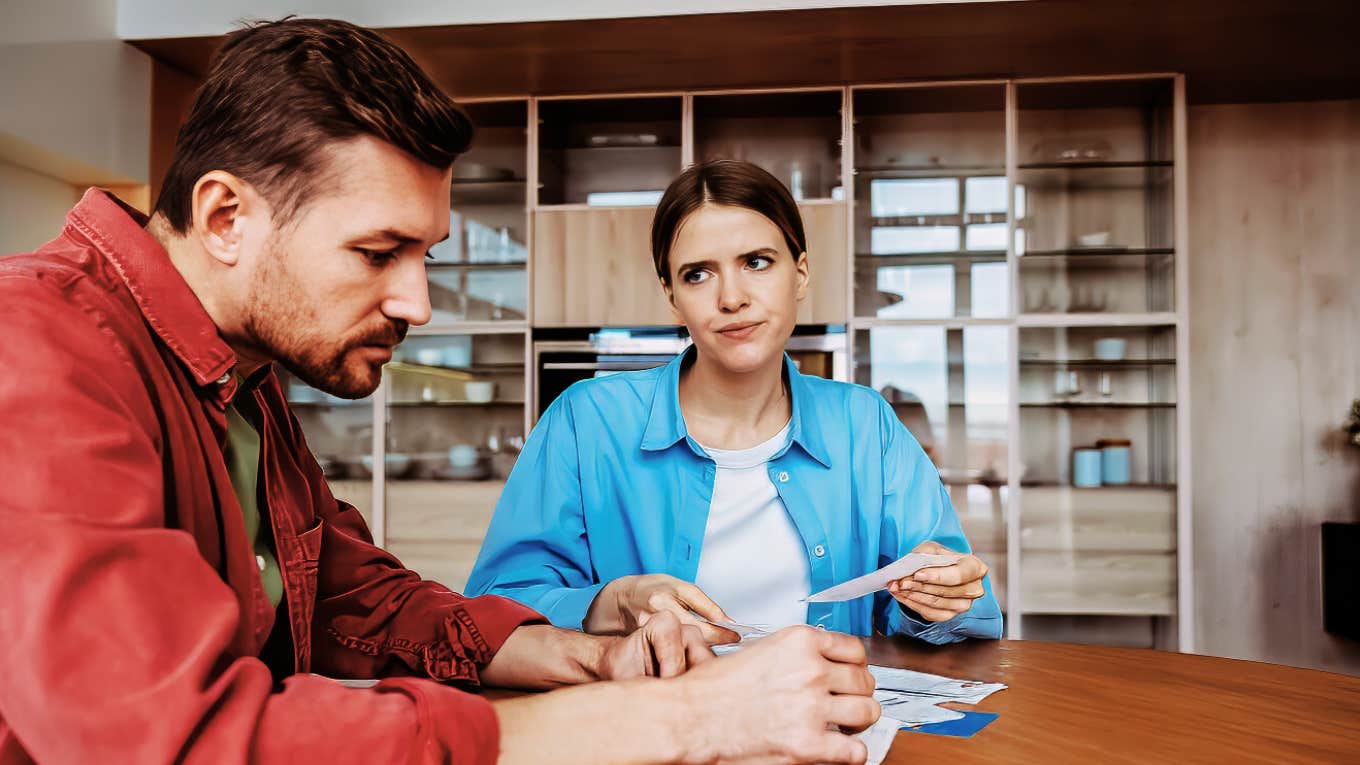 Signs You Have Transactional Wife Transactional wife staring at husband.